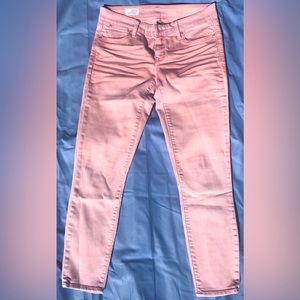 GAP 1969 Always Skinny Mauve Distress-Patterned Jeans - 27/4 Regular